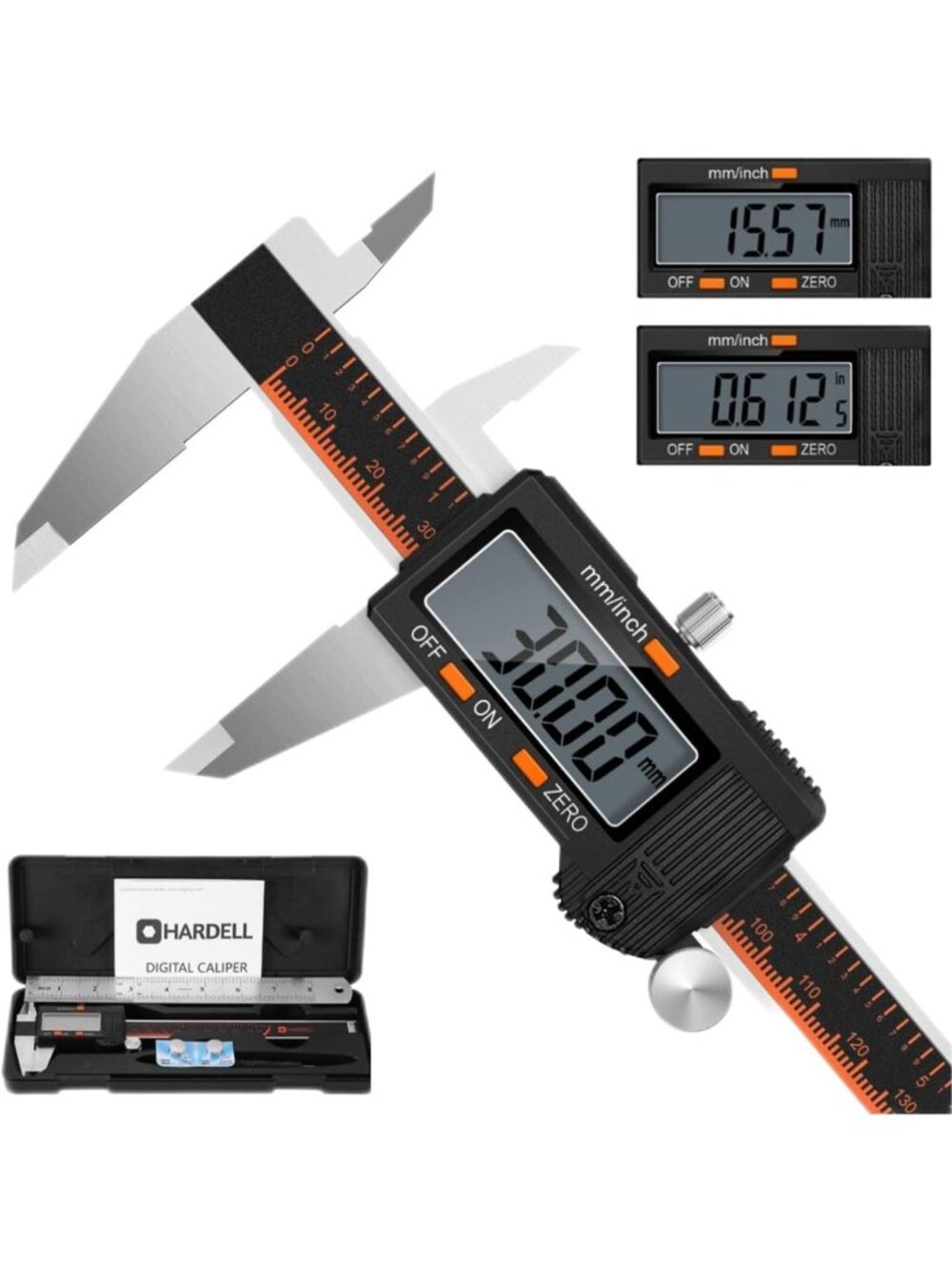 6-Inch Digital Caliper Measuring Tool with Large LCD Display - Precision